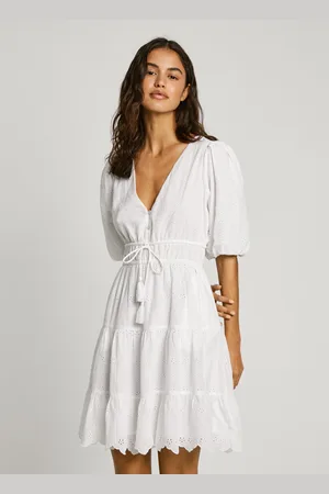 Pepe Jeans Vestido corto manga abullonada