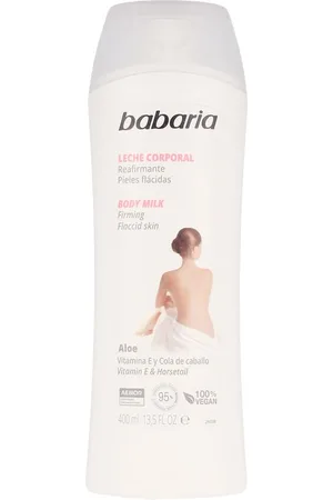 Babaria Leche corporal REAFIRMANTE DE ALOE VERA. Reafirmante corporal. Tipo de Piel: Seca. Texturas: Leche. Tendencias: Aloe Vera. Ingredientes: Aloe Vera. Green Beauty: Vegano