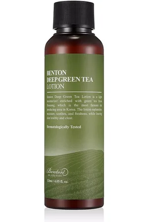 Benton DEEP GREEN TEA lotion. Tratamiento Facial Hidratante. Tipo de Piel: Mixta, Grasa, Sensible. Texturas: Loción. Green Beauty: Ingredientes naturales, Vegano. Tendencias: Cosmética Coreana, Skinimalism
