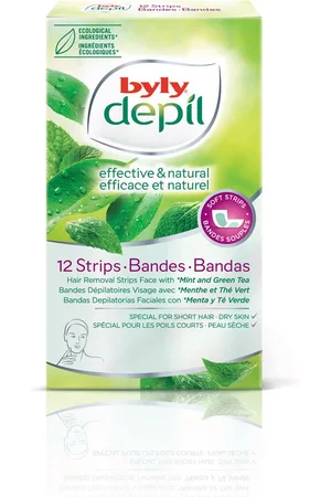 Byly DEPIL bandas faciales menta y té verde. Cera depilatoria. Tipo de Piel: Todo Tipo de Pieles
