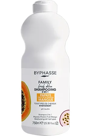 Byphasse FAMILY FRESH DELICE champú 2 en 1. Champú brillo Champú hidratante. Tipo de Cabello: Todo Tipo de Cabello. Texturas: Espuma/Mousse. Formulación: pH Neutro