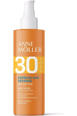 Anne Möller EXPRESS body fluid SPF30. Protector solar corporal. Texturas: Fluido. Formato: Dosificador. Protección SPF: Alta SPF 30