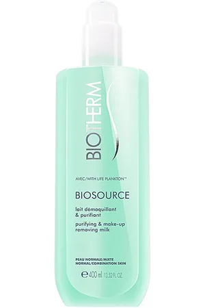 Biotherm BIOSOURCE purifiying & make-up removing milk. Limpiador facial. Formato: Dosificador. Tipo de Piel: Normal/Mixta. Tendencias: Skinimalism