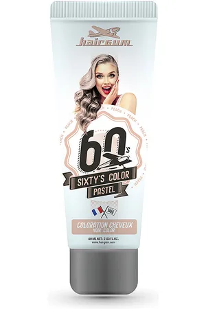 Hairgum SIXTY’S COLOR hair color. Tintes semipermanentes. Tipo de Cabello: Todo Tipo de Cabello. Texturas: Crema. Tonos: 1 Negro, 0 Blanco, Caoba, Grises, Violin, Fantasía