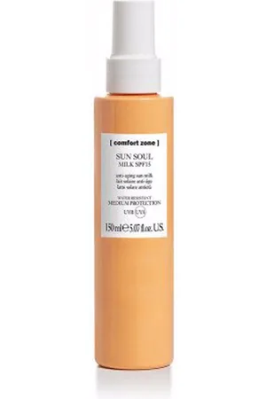 Comfort Zone SUN SOUL milk SPF15. Protector solar corporal. Tipo de Piel: Todo Tipo de Pieles. Texturas: Leche. Formato: Spray. Protección SPF: Media SPF 15