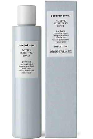 Comfort Zone ACTIVE PURENESS toner. Tónico facial. Tipo de Piel: Mixta, Grasa. Texturas: Loción. Formulación: Sin Parabenos, Sin Siliconas. Tendencias: Skinimalism