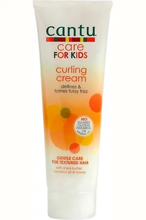 Cantu CARE FOR KIDS curling cream. Cuidado del cabello niños - Definición de rizos afro. Tipo de Cabello: Cabello Rizado. Texturas: Crema. Formulación: Sin Parabenos, Sin Sulfatos, Sin Siliconas. Otras Características: Sin Aclarado