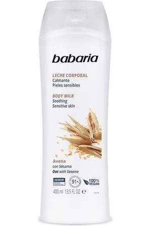 Babaria AVENA body milk calmante piel sensible. Hidratante corporal. Tipo de Piel: Sensible. Texturas: Leche. Green Beauty: Ingredientes naturales, Vegano. Tendencias: Avena