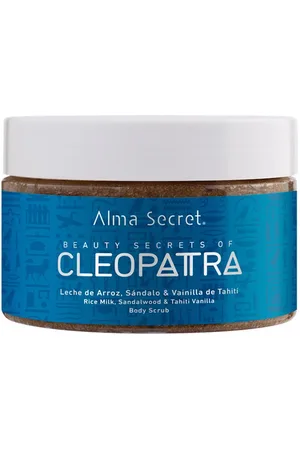 Alma Secret CLEOPATRA exfoliante corporal. Exfoliante corporal. Tipo de Piel: Todo Tipo de Pieles. Formulación: Sin Parabenos, Sin Sulfatos, Sin Siliconas. Green Beauty: Ingredientes naturales, Packaging sostenible, Cruelty Free