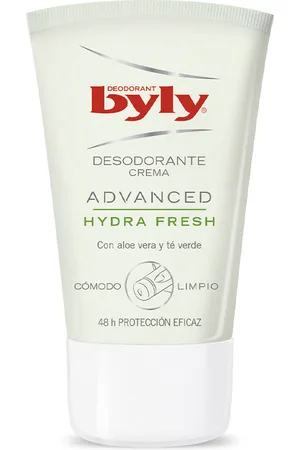 Byly ADVANCE FRESH desodorante cream. Desodorante. Tipo de Piel: Todo Tipo de Pieles. Texturas: Crema. Tendencias: Aloe Vera, Té verde, Menta. Ingredientes: Aloe Vera, Té Verde