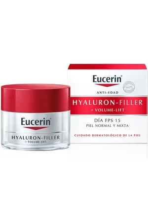 Eucerin HYALURON FILLER + volume-lift día piel normal mixta. Tratamiento Facial Hidratante. Edad: Entre 26 y 35 años, Entre 36 y 50 años, Más de 50 años. Tipo de Piel: Mixta, Normal. Texturas: Crema. Formulación: No Comedogénico. Producto de Parafa