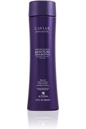 Alterna CAVIAR ANTI-AGING replenishing moisture shampoo. Champú antirrotura - Champú hidratante. Tipo de Cabello: Todo Tipo de Cabello, Cabello Seco, Cabello Dañado. Formulación: Sin Parabenos, Sin Sulfatos. Tendencias: Caviar