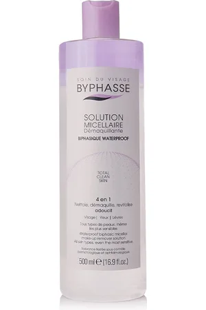 Byphasse SOLUCIÓN MICELAR desmaquillante bifásica waterproof. Desmaquillante - Desmaquillante. Tipo de Piel: Sensible, Todo Tipo de Pieles. Green Beauty: Ingredientes naturales, Vegano. Formato: Bifásico. Otras Características: Waterproof