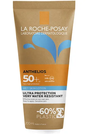 LA ROCHE-POSAY ANTHELIOS loción wet skin SPF50+. Protector solar corporal. Edad: Entre 18 y 25 años, Entre 26 y 35 años, Entre 36 y 50 años, Más de 50 años, Menos de 18 años. Tipo de Piel: Sensible. Texturas: Crema. Formulación: Hipoalergénico. Producto d
