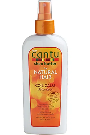 Cantu FOR NATURAL HAIR coil calm detangler. Acondicionador desenredante - Hidratantes y nutritivos - Definición de rizos afro. Tipo de Cabello: Todo Tipo de Cabello. Formulación: Sin Parabenos, Sin Sulfatos, Sin Siliconas. Formato: Spray