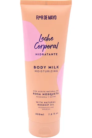 Flor De Mayo LECHE CORPORAL rosa mosqueta. Hidratante corporal. Texturas: Leche. Green Beauty: Ingredientes naturales, Vegano. Tendencias: Aloe Vera, Rosa Mosqueta, Karité, Almendras. Ingredientes: Aloe Vera, Rosa Mosqueta