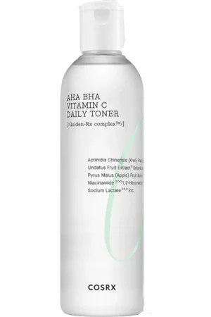 COSRX AHA/BHA VITAMIN C daily toner. Tónico facial. Tipo de Piel: Todo Tipo de Pieles. Tratamiento: Noche. Formato: Spray. Tendencias: BHA, Vitamina C, AHA. Ingredientes: Ácido Glicólico