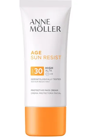 Anne Möller ÂGE SUN RESIST cream SPF30. Protector solar facial. Edad: Entre 18 y 25 años, Entre 26 y 35 años, Entre 36 y 50 años, Más de 50 años. Tipo de Piel: Todo Tipo de Pieles. Texturas: Crema. Protección SPF: Alta SPF 30. Tendencias: Skinimalism