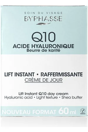 Byphasse LIFT INSTANT Q10 crema de día. Tratamiento Facial Reafirmante. Tratamiento: Día. Texturas: Crema. Tendencias: Coenzima Q10, Ácido Hialurónico. Ingredientes: Coenzima Q10, Ácido Hialurónico