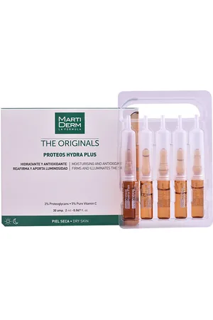 Martiderm THE ORIGINALS PROTEOS HYDRA PLUS ampollas. Tratamiento Facial Reafirmante - Efecto flash - Tratamiento Facial Antioxidante. Edad: Entre 36 y 50 años, Más de 50 años. Tipo de Piel: Todo Tipo de Pieles. Formato: Monodosis. Producto de Parafar