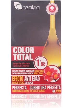 AZALEA WANG COLOR TOTAL. Tintes de pelo. Tonos: 1 Negro, 3 Castaño Oscuro, 4 Castaño, 5 Castaño Claro, 6 Rubio Oscuro, 7 Rubio, 8 Rubio Claro, 9 Rubio Clarísimo, 10 Rubio Platinado, Caoba, 6.3 Caramelo, Negros Azulados, Pelirrojos, Violin