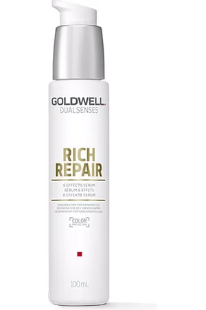 Goldwell RICH REPAIR 6 effects serum. Tratamiento reparacion pelo - Tratamiento brillo - Protección cabellos teñidos. Tipo de Cabello: Cabello Seco, Cabello Dañado, Cabello Teñido, Cabello con Mechas. Texturas: Sérum. Formato: Dosificador
