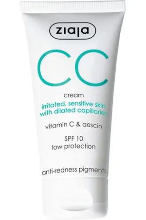 Ziaja CC CREAM correctora para pieles irritadas y sensibles. CC Cream. Tipo de Piel: Seca, Sensible. Ingredientes: Vitamina C, Ácido Hialurónico. Tendencias: Ácido Hialurónico, Vitamina C, Skinimalism. Green Beauty: Vegano