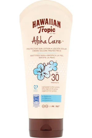 Hawaiian Tropic ALOHA CARE BODY sun lotion SPF30. Protector solar corporal. Tipo de Piel: Todo Tipo de Pieles. Texturas: Leche. Protección SPF: Alta SPF 30. Green Beauty: Cruelty Free. Tendencias: Skinimalism