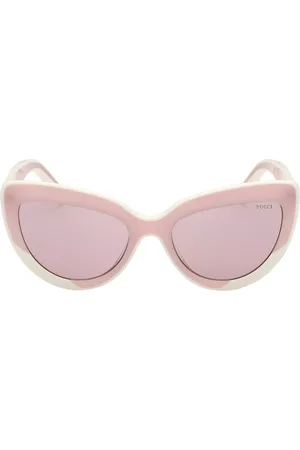 Emilio Pucci EP0196 74Y. Gafas de Sol para adultos. Tipo de gafas: Lujo, Cat-eye. Color: Blanco, Rosa