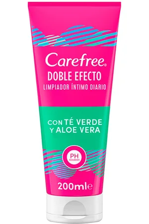 Carefree ALOE VERA gel íntimo. Gel íntimo. Texturas: Gel. Tendencias: Aloe Vera, Té verde. Ingredientes: Aloe Vera, Té Verde