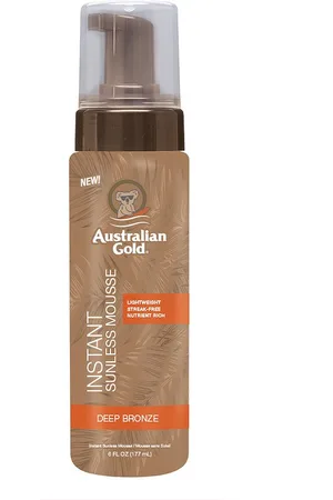 Australian Gold SUNLESS INSTANT deep bronze color mousse. Corporales. Texturas: Fluido. Formato: Spray. Green Beauty: Cruelty Free