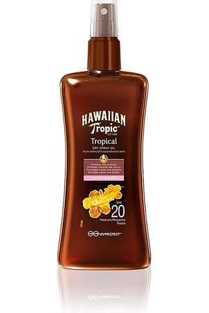 Hawaiian Tropic COCONUT & GUAVA tropical dry oil SPF20 spray. Protector solar corporal. Tipo de Piel: Todo Tipo de Pieles. Texturas: Aceite. Formato: Spray. Protección SPF: Media SPF 20. Green Beauty: Cruelty Free