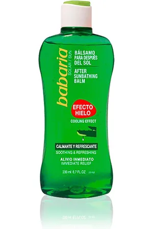 Babaria SOLAR ALOE VERA after sun gel. Corporales. Tipo de Piel: Todo Tipo de Pieles. Texturas: Gel. Tendencias: Aloe Vera. Ingredientes: Aloe Vera