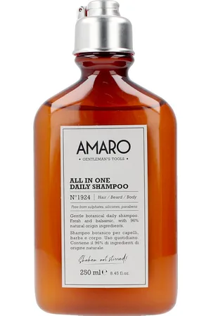 Farmavita AMARO all in one daily shampoo nº1924 hair/beard/body. Cuidado de la barba - Champú hidratante - Jabón perfumado. Tipo de Piel: Todo Tipo de Pieles. Tipo de Cabello: Todo Tipo de Cabello. Formulación: Sin Parabenos, Sin Sulfatos, Sin Alcoho