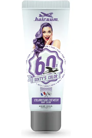 Hairgum SIXTY’S COLOR hair color. Tintes semipermanentes. Tipo de Cabello: Todo Tipo de Cabello. Texturas: Crema. Tonos: 1 Negro, 0 Blanco, Caoba, Grises, Violin, Fantasía