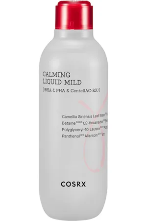 COSRX CALMING liquid mild. Tónico facial. Tipo de Piel: Grasa, Acneica. Texturas: Líquido. Tendencias: Centella asiática, Té verde, Cosmética Coreana, Skinimalism. Ingredientes: Centella asiática, Té Verde. Green Beauty: Vegano, Cruelty Free