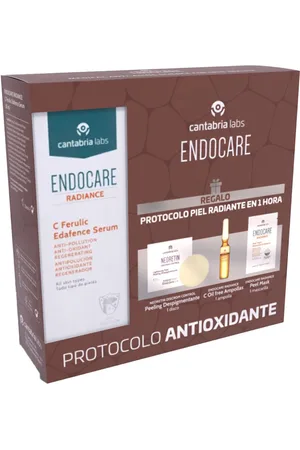 Cantabria Labs ENDOCARE RADIANCE C FERULIC EDAFENSE SERUM ESTUCHE. Set cosmética facial. Edad: Entre 26 y 35 años, Entre 36 y 50 años, Más de 50 años. Tipo de Piel: Todo Tipo de Pieles. Texturas: Sérum. Formulación: No Comedogénico. Formato: Dosificador.