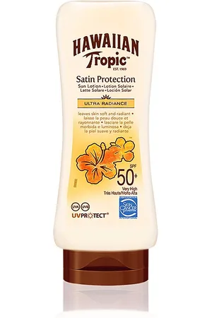 Hawaiian Tropic SATIN PROTECTION ultra radiance sun lotion SPF50+. Protector solar corporal. Tipo de Piel: Todo Tipo de Pieles. Texturas: Loción. Protección SPF: Muy alta SPF 50 +. Green Beauty: Cruelty Free