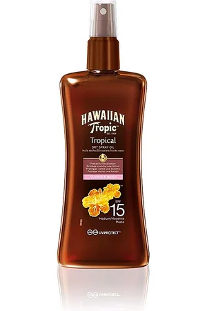 Hawaiian Tropic COCONUT & GUAVA dry oil SPF15 spray. Protector solar corporal. Tipo de Piel: Todo Tipo de Pieles. Texturas: Aceite. Formato: Spray. Protección SPF: Media SPF 15. Green Beauty: Cruelty Free