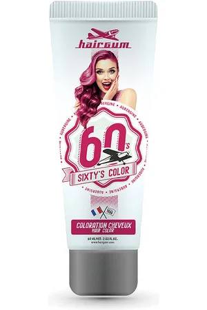 Hairgum SIXTY’S COLOR hair color. Tintes semipermanentes. Tipo de Cabello: Todo Tipo de Cabello. Texturas: Crema. Tonos: 1 Negro, 0 Blanco, Caoba, Grises, Violin, Fantasía