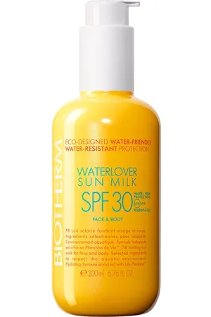 Biotherm SUN WATERLOVER sun milk SPF30. Protector solar corporal Protector solar facial. Edad: Entre 18 y 25 años, Entre 26 y 35 años, Entre 36 y 50 años, Más de 50 años, Menos de 18 años. Tipo de Piel: Todo Tipo de Pieles. Texturas: Leche. Formato:
