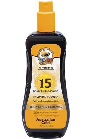 Australian Gold SPRAY OIL SUNSCREEN hydrating formula SPF15. Protector solar corporal. Tipo de Piel: Sensible, Todo Tipo de Pieles. Texturas: Aceite. Formato: Spray. Tendencias: Lanolina. Protección SPF: Media SPF 15. Green Beauty: Cruelty Free