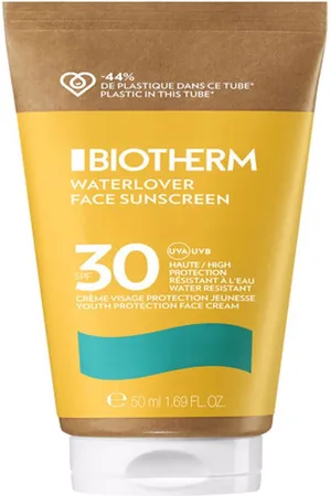 Biotherm SUN WATERLOVER antiaging SPF30. Protector solar facial. Edad: Entre 26 y 35 años, Entre 36 y 50 años, Más de 50 años. Tipo de Piel: Todo Tipo de Pieles. Texturas: Crema. Green Beauty: Ocean respect, Packaging sostenible. Protección SPF: Alt