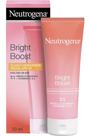 Neutrogena BRIGHT BOOST fluido facial hidratante SPF30. Tratamiento Facial Hidratante. Edad: Entre 18 y 25 años, Entre 26 y 35 años, Entre 36 y 50 años, Más de 50 años, Menos de 18 años. Tipo de Piel: Todo Tipo de Pieles. Texturas: Fluido. Formulación