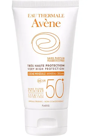 Avène CREMA MINERAL de muy alta protección SPF50+. Protector solar corporal Protector solar facial. Edad: Entre 18 y 25 años, Entre 26 y 35 años, Entre 36 y 50 años, Más de 50 años, Menos de 18 años. Texturas: Crema. Formulación: Sin Fragancia. P