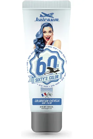Hairgum SIXTY’S COLOR hair color. Tintes semipermanentes. Tipo de Cabello: Todo Tipo de Cabello. Texturas: Crema. Tonos: 1 Negro, 0 Blanco, Caoba, Grises, Violin, Fantasía