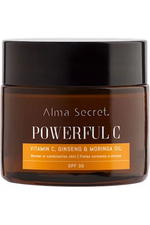 Alma Secret POWERFUL C antiedad iluminadora moringa SPF30. Cremas Antiarrugas y Antiedad - Efecto flash. Edad: Entre 26 y 35 años, Entre 36 y 50 años, Más de 50 años. Tipo de Piel: Mixta, Normal. Tratamiento: Día. Texturas: Crema. Formulación: Sin Para