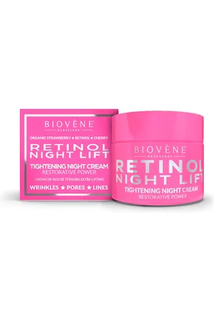 Biovène RETINOL NIGHT LIFT tightening night cream restorative power. Tratamiento Facial Hidratante. Tipo de Piel: Todo Tipo de Pieles. Tratamiento: Noche. Formulación: Sin Parabenos, Sin Sulfatos. Green Beauty: Ingredientes naturales, Cruelty Free.