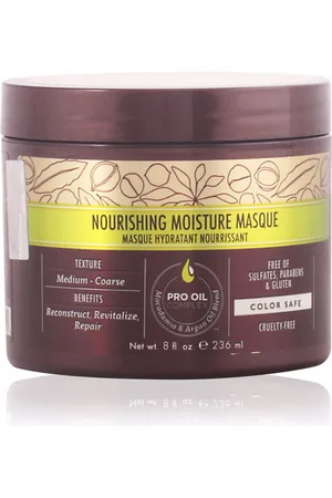 Macadamia NOURISHING MOISTURE masque. Hidratantes y nutritivas. Tipo de Cabello: Cabello Seco, Cabello Dañado. Formulación: Sin Parabenos, Sin Sulfatos. Tendencias: Argán, Aguacate, Colágeno. Ingredientes: Argán, Colágeno. Green Beauty: Cruelty Free