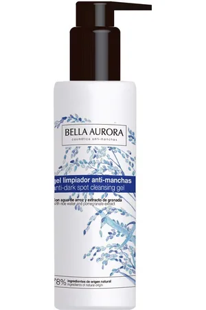 Bella Aurora LIMPIEZA FACIAL crema limpiadora anti-manchas. Limpiador facial. Tipo de Piel: Todo Tipo de Pieles. Texturas: Gel. Formato: Dosificador. Tendencias: Skinimalism